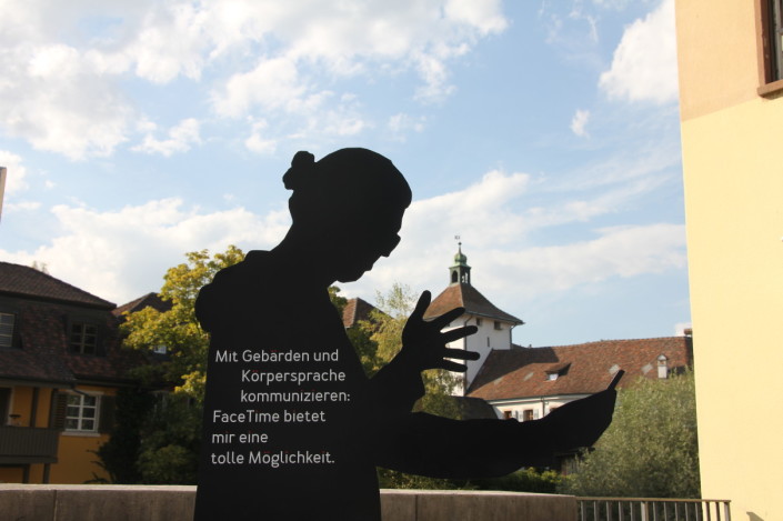 Eine der 7 Silhouetten, die in Aarau aufgstellt werden.