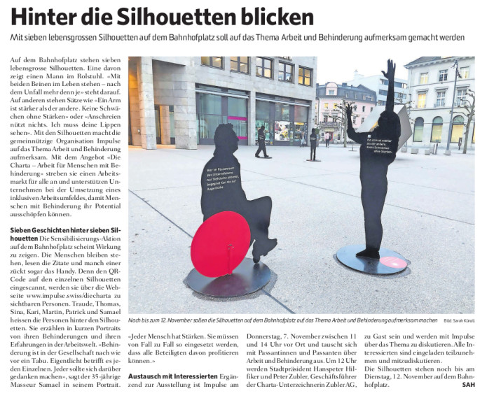 Artikel über unsere Silhouetten im Landanzeiger