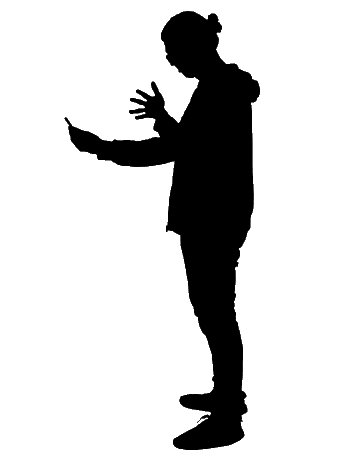 Die animierte Grafik zeigt die Silhouette und Protagonist Patrick.