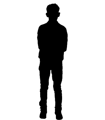 Die animierte Grafik zeigt die Silhouette und Protagonist Samael.