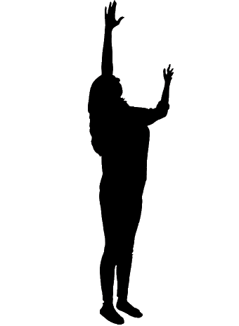 Die animierte Grafik zeigt die Silhouette und Protagonistin Sina.