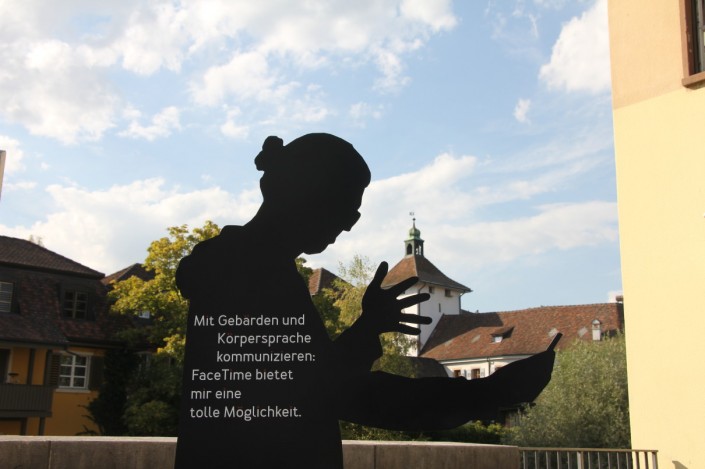 Das Foto zeigt eine der Silhouetten in Laufen/BL.